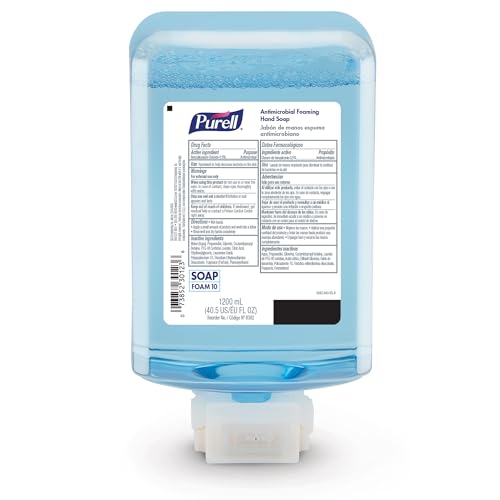 PURELL Antimicrobial Foaming Hand Soap, Light Fragrance, 1200 mL Refill for PURELL ES10 Automatic Soap Dispenser (Pack of 2) – 8382-02