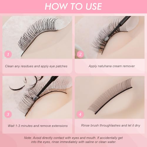 Cream Lash Remover for Eyelash Extensions Dissolves Powerful for Lashes Glue Remover Low Irritation for Sensitive Skin 10g