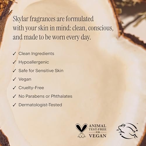 Skylar Coconut Cove Eau de Parfum - Hypoallergenic & Clean Perfume for Women & Men, Vegan & Safe for Sensitive Skin-Fruity Fresh Perfume with Notes of Bergamot, Coconut & Ambrox - 50mL /1.7 Fl oz