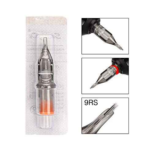 100pcs Mixed Tattoo Cartridge Needles, ATOMUS Assorted Disposable Tattoo Needle 3RL 5RL 7RL 9RL 3RS 5RS 7RS 9RS 5M1 7M1 for Tattoo Machine