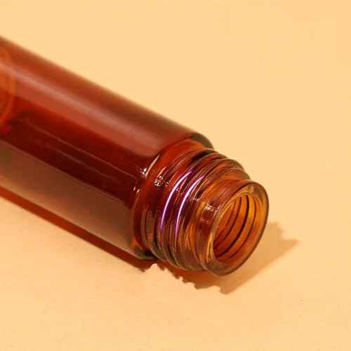 2 Pcs 50ml Amber Glass Roll On Bottles - Empty Refillable Rollerball Containers for DIY Deodorant, Essential Oils, Perfume & Skincare Making (50ml Brown)