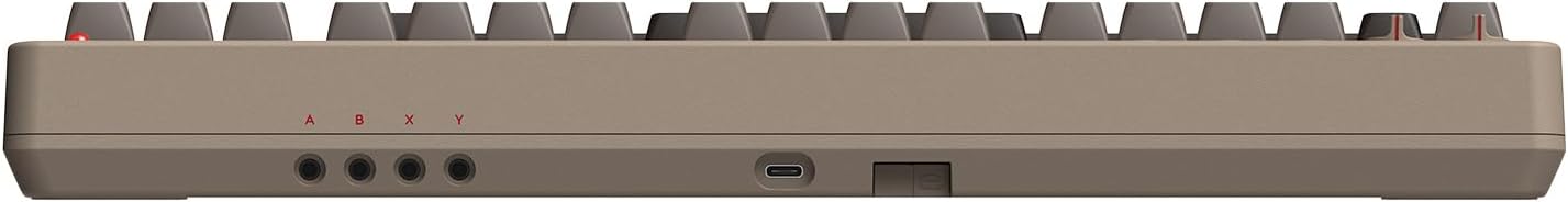 8Bitdo 87 Keys Retro Mechanical Keyboard Bluetooth/2.4G/USB-C, Hot Swappable, Dual Super Programmable Buttons, Volume knob for Windows and Android - N Edition