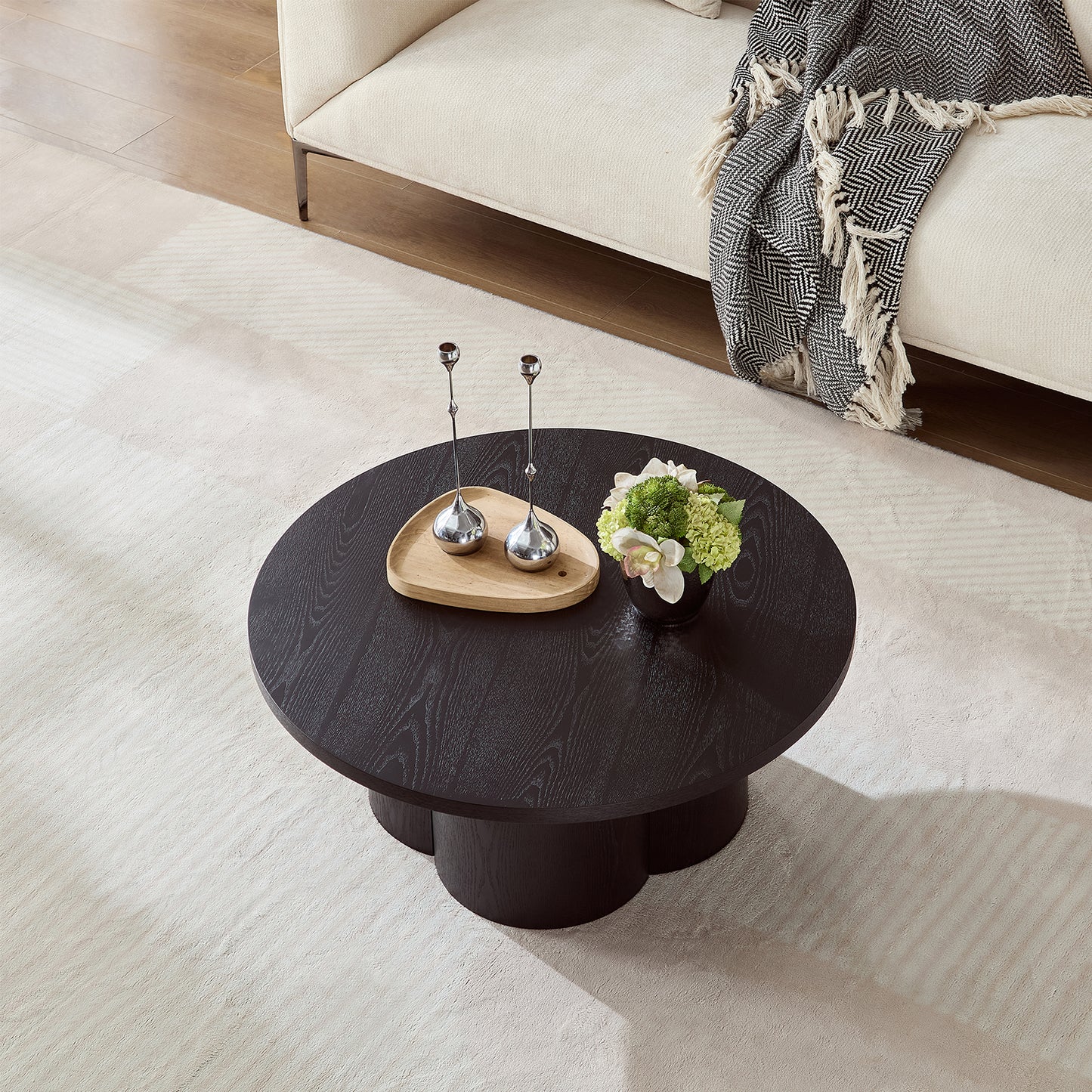 Round Coffee Table Modern Accent Tea For Bedroom Living Room Office