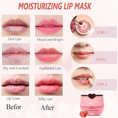 10 PCS Bee Lip Balm Honey Pot, Honey Lip Balm Bulk, Moisturising Sleep Lip Mask Overnight with Sticks, Reduce Lip Lines, Exfoliating Prevention Dry and Crack Lip Scrubs