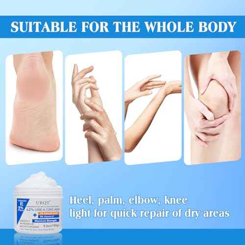 42% Urea Cream for Dry & Cracked Skin - Foot & Hand Cream with 2% Salicylic Acid, 5% Vitamin E, Tea Tree Oil, Aloe Vera, Shea Butter - Moisturizer & Skin Repair Cream for Feet Maximum Strength