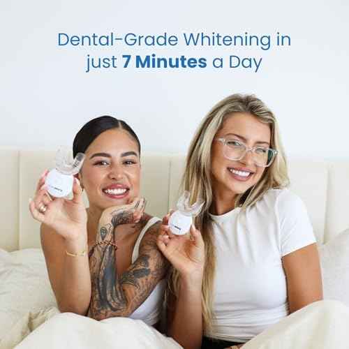 PurelyWHITE DELUXE Teeth Whitening Kit, Complete LED Teeth Whitening, 15+ Treatments, (3) 3ml Whitening Gel Syringes, Whiter Smile in 7 Minutes