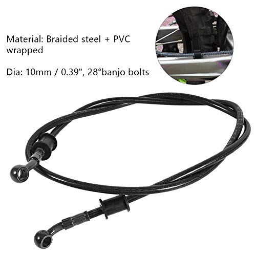 120cm Motorcycle Brake Hose, Universal Hydraulic Clutch Oil Pipe Replacement for Dirt Bike Motocross Street Bikes