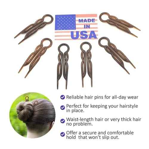 Good Hair Days Hair Pins - 2 1/2" Plastic, U-shaped Magic Grip Hairpins, Strong Durable Pins For Fine, Thick & Long Hair, Styling Accessories - Tortoise Shell, Set of 10