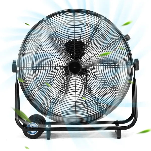 Industrial Cooling Fan with Adjustable Tilt, 91.5x22.5x87cm, Heavy-Duty Metal Structure