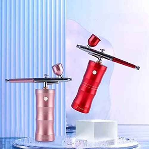 Airbrush Kit Airbrush Kit Mini Facial Airbrush Compressor Kit Air-Brush Spray Gun for Nail Art Paint Cake Makeup for Nail Art, Makeup, Painting, and Cake Decorati(Yellow)