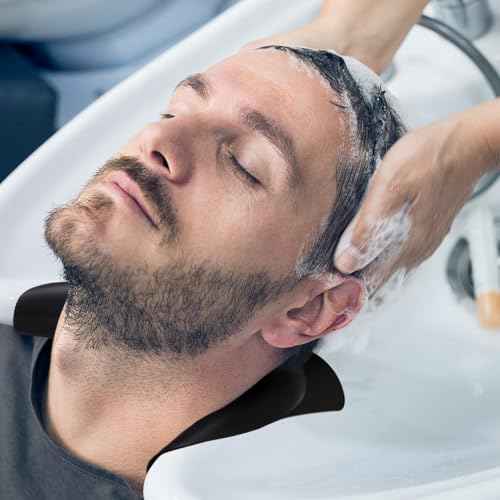 Noverlife Salon Neck Rest Cushion with Suction Cup, Non-Slip Soft Silicon Shampoo Bowl Neck Rest, Portable Hair Salon Shampoo Sink Gel Neck Pad, Hair Washing Sink Neck Support for Home Salon Basin