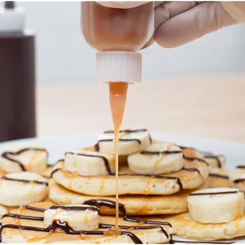 ljdeals 2 oz Plastic Squeeze Bottles with Yorker Caps, for condiments, glues, hair color, craft, sauce and more, Pack of 2, BPA Free, Made in USA