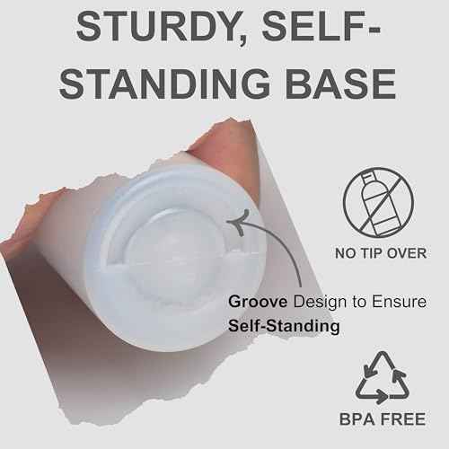 Translucent Squeeze Plastic Bottles with Flip Top Caps, 2 oz TSA Approved, Set of 3, Chemical Resistant, FDA Compliant. Safe for Premium Costmetic, Shampoo, Conditioner and DIY projects.