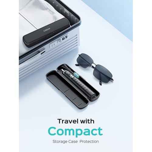 COSLUS Sonic Electric Toothbrush for Adults: 47000 VPM for Deep Cleaning & Whitening with Travel Case - 5 Modes for Sensitive Teeth & Braces, Wireless Charging, 6 Brush Heads for Home Family, Black