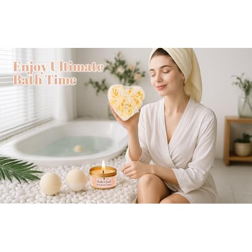 Birthday Gifts for Women Self Care Get Well Soon Gifts, Vanilla Coconut Relaxing Spa Gifts Box Care Package Basket w/ Luxury Blanket 40 oz Tumbler, Christmas Gifts Set for Mom Wife Girlfriend Sister