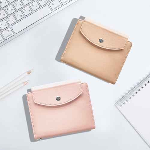 PU Lipstick Case Holder with Mirror Holds 3pcs of Long Lipsticks Keychain Holder with Clip Organizer Bag for Outside Mini Bag Pouch Gift for Women-Pink