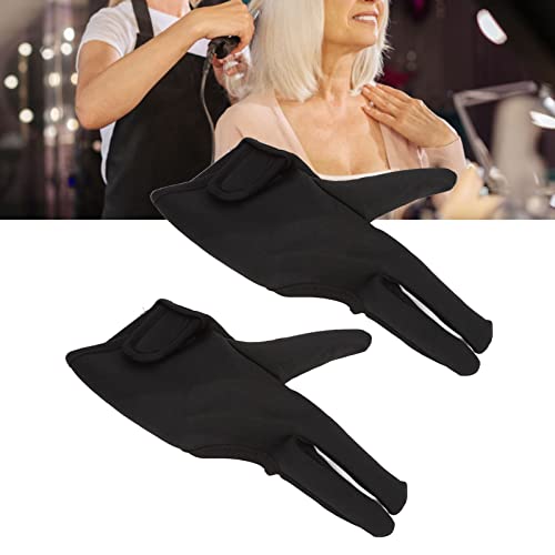 ZJchao Heat Gloves for Hair Styling, 2Pcs 3 Finger Barber Glove Insulated Hair Styling Heat Protector Glove Mittens Gloves Hairdressing Tools for Hair Curling Perming