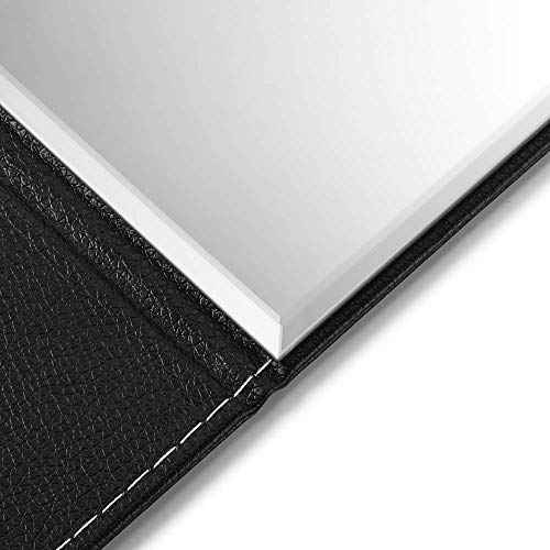 EFAILY Folding Travel Mirror, PU Portable Adjustable Rectangular Ultrathin Mirror, for Travel, Camping,Home(6.4W¡¿5.3L)