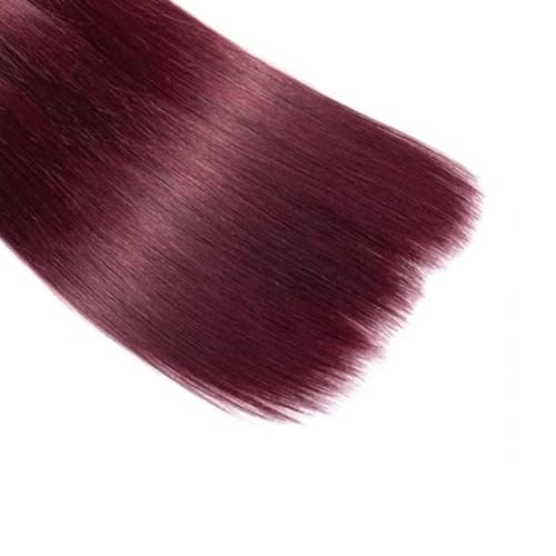 99J Human Hair Bundles Burgundy Straight 3 Bundles 14 16 18 inch Brazilian Burgundy Red Straight Bundle Unprocessed Virgin Hair Extensions