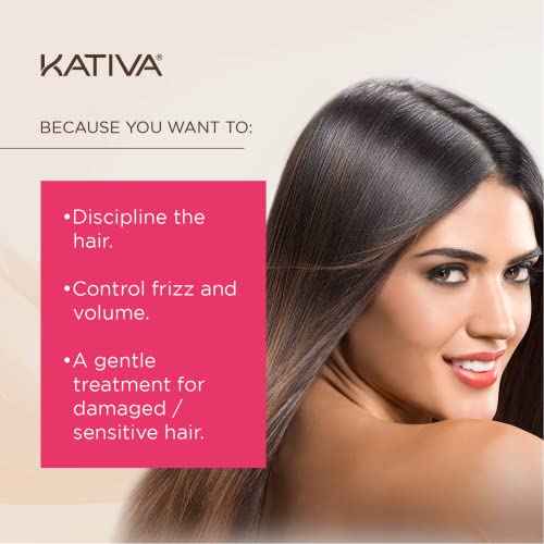 Kativa Anti-Frizz Xtreme Care, Home Use Straightening Treatment with Keratin and Cupua?u, Rebuilds Damaged Hair and Straightens Waves