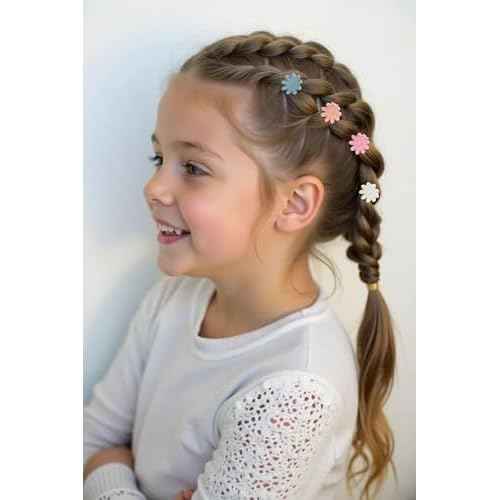 150Pcs Mini Daisy Flower Hair Clips for Women Cute Small Hair Clip Colorful Baby Hair Clips Mini Claw Clips Toddler Hair Accessories for Girls