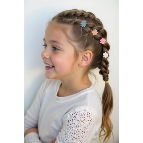 150Pcs Mini Daisy Flower Hair Clips for Women Cute Small Hair Clip Colorful Baby Hair Clips Mini Claw Clips Toddler Hair Accessories for Girls