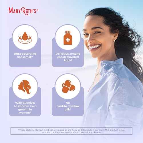 MaryRuth Organics Women's Hair Growth MAX Liposomal | with Lustriva¢ç + Biotin 10000mcg + Pumpkin Seed Oil | Thicker Hair | Hair Care | Wrinkles, Fine Lines, Skin Care | Ages 18+ | 15.22 Fl Oz