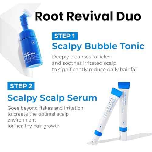 Leave-In Exfoliating Scalp Treatment - Detox Bubble Tonic for Dry & Itchy Scalp, Removes Flakes, Sebum & Buildup, Salicylic Acid & Menthol, Korean Hair Care