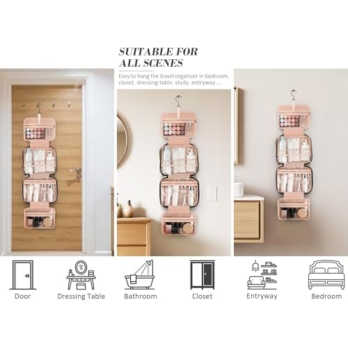 Gifts for Women, Initial Toiletry Makeup Bag Hanging Cosmetic Organizer with Embroidery Letter Personalized Nurse Teacher Appreciation Gift Birthday Christmas Gifts for Mom Sister Wife Friend Auntie