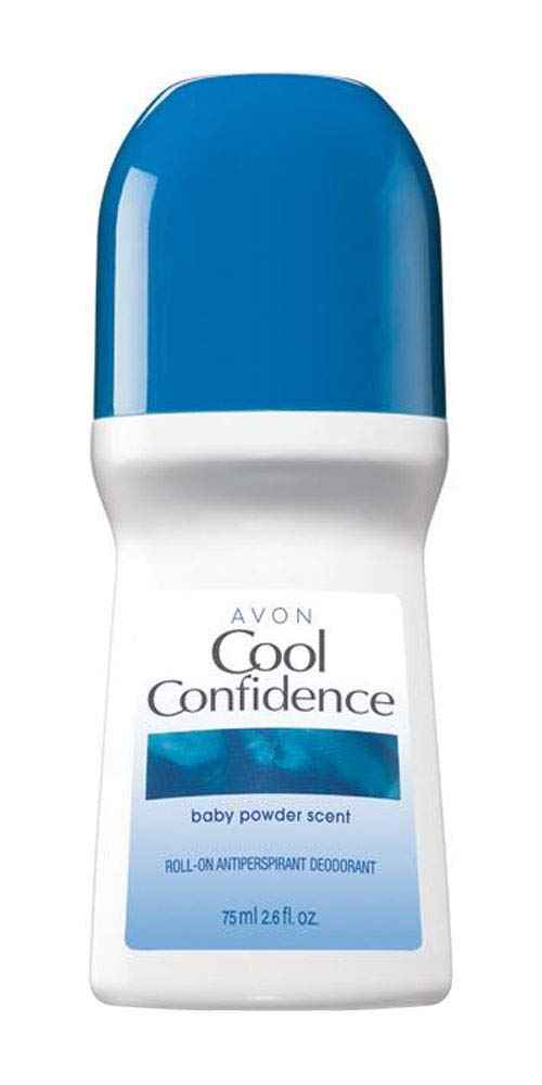 Avon Cool Confidence Baby Powder Roll-on Antiperspirant Deodorant 2.6 oz (12-Pack)