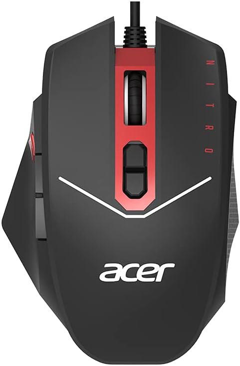 Acer Nitro Gaming Mouse II Gaming Mouse with PAW3325 Sensor, Adjustable DPI & 8 Buttons Including Burst Fire