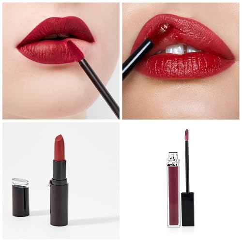 Chanaco 700Pcs Lip Wands Applicators Disposable Black Lip Brushes for Lipstick Lip Gloss Testers Wands Lint Applicator Makeup Beauty Tools for Women