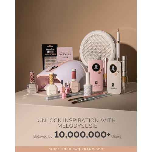 MelodySusie Compact Advanced UV LED Nail Lamp, P-Plus30F Nail Dryer with 3 Timers & Smart Sensor Cures All Gels, Especially Rhinestone Glue, Solid & Liner Gel Polishes for Advanced DIY at Home-White