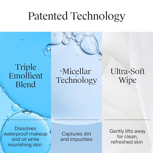 Neutrogena Makeup Remover Wipes Micellar Alcohol-Free Face Towelettes Remove Waterproof Mascara & Oil, Compostable 100% Plant-Based Cloth, Dermatologist & Ophthalmologist Tested, Twin Pack 2 x 25 ct