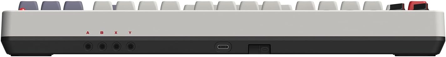 8Bitdo 87 Keys Retro Mechanical Keyboard Bluetooth/2.4G/USB-C, Hot Swappable, Dual Super Programmable Buttons, Volume knob for Windows and Android - M Edition