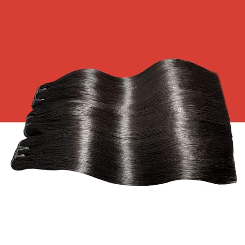 Burmese Bone Stw Raw Human Hair Single Bundle, Natural Super Sliky Straight Bundles Human Hair,Keep Soft and Smooth After Washes Fivefold Lifespan Than Regular Hair (18 inch(100g))