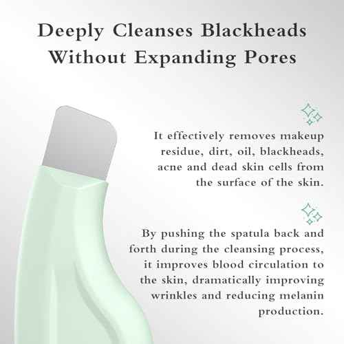 Blackhead Remover Tool, Silicone Face Scraper for Deep Cleansing, Skin Scrubber Face Spatula, Nose Blackhead Remover, Skin Care Tool for Men and Women (Green)