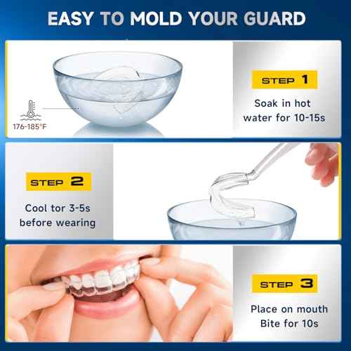 GBN Mouth Guard for Grinding Teeth at Night - Custom Fit Night Guards - Comfortable Mouth Guard for Sleeping, Nightguard, Mouthguard Includes 2 Sizes, 12 Cleaning Tablets