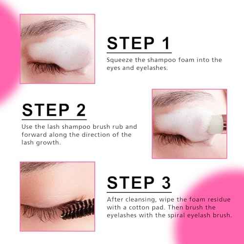 TDANCE Eyelash Extension Cleanser + Brush (60ml) / Shampoo / Wash for Extensions & Natural Lashes / Unscented, Oil, Paraben, Sulfate Free / For Professional & Home Use