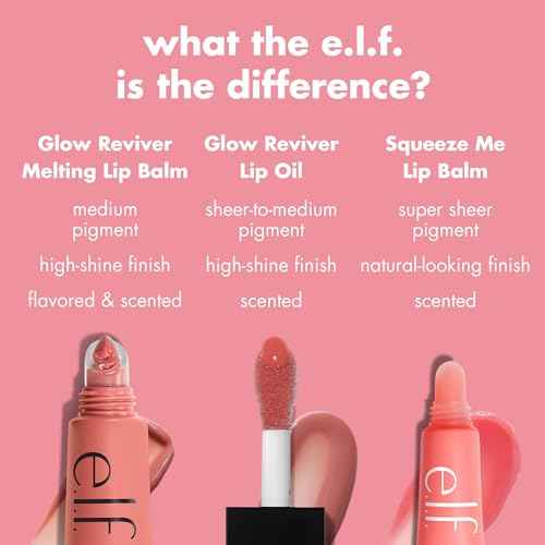 e.l.f. Glow Reviver Melting Lip Balm, Hydrating Tinted Lip Balm For A Glossy Finish & Soft, Supple Lips, Vegan & Cruelty-Free, Blackberry Sorbet