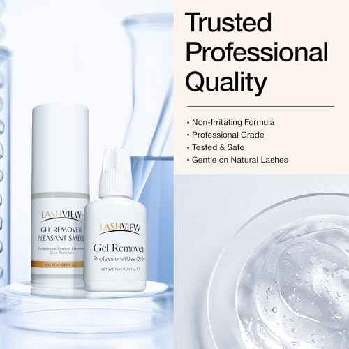 LASHVIEW Sensitive Lash Remover for Lash Extensions - Clear Eyelash Extension Remover Gel 15ml