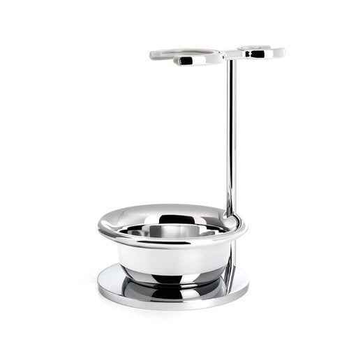 MÜHLE VIVO & RYTMO Series Stand for Razors & Shaving Brushes with Bowl | Shave Accessory | Robust Stainless Steel