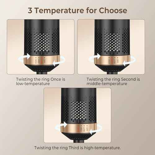 5 in 1 Hair Dryer Brush Set, Air Curler Wrap Hair Styler Blow Dryer Brush with 3 Temps, Upgrade Negative Ion Hot Air Brush Curling Brush Iron, Hair Styling Tools for Dry Curl Straighten