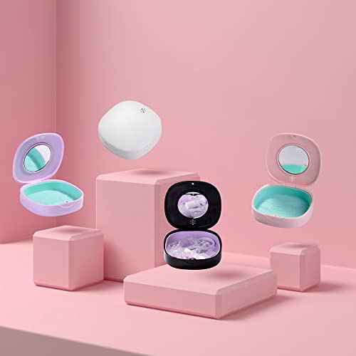 Doboli Retainer Case,Slim Aligner Mouth Guard Case Compatible with Invisalign Black