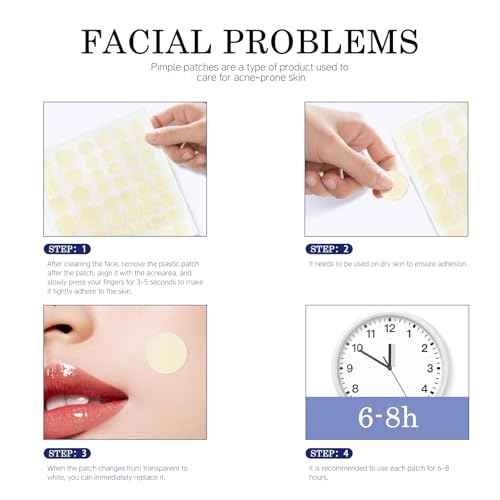 invisible pimple patches for face - acne patches, zit patches, Spot Stickers with Tea Tree and Salicylic Acid£¬4 Sizes (8mm, 10mm, 12mm & 14mm)£¬220 Count