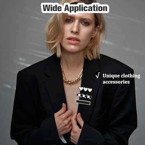 18Pcs Acrylic Checkered Hair Clip,Black and White Checkered No Bend Hair Clips for Women,Wave Geometric Duckbill Pins,Korean Styling Minimalist Hair Barrettes for Women Girls,Gifts for Women Girls