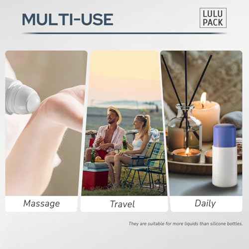Roller Ball for Essential Oils: Deodorant Roll on Bottles - Refillable Applicator Containers - 3PCS 2.5oz