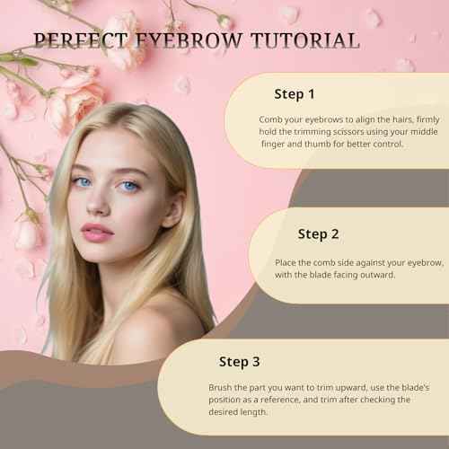 2 in 1 Eyebrow Scissors with Comb and Brush ? Professional Stainless Steel Trimmer for Women and Men, Precision Beauty Grooming Tool for Shaping and Makeup Prep