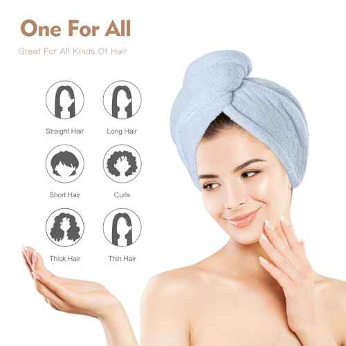 OEAGO Microfiber Hair Towel for Women: Christmas Stocking Stuffers for Women Teen Girls Kids Drying Wrap Towels for Curly Hair Head Accessories 3 Pacs Anti Frizz Mom Gifts