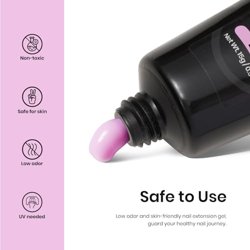 Beetles Nail Extension Gel Set Blackberry Glaze 12 Colors Poly Nail Gel Kit Beginners DIY Home Salon Christmas Gift for Women UV & LED Cured
